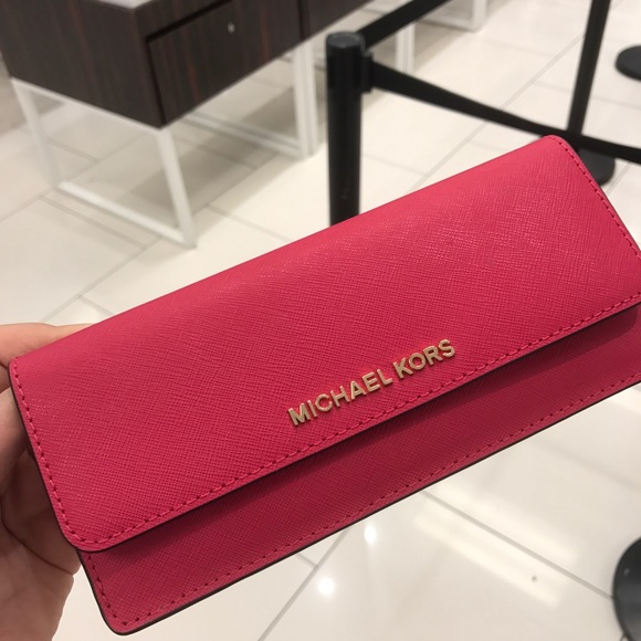 MK leather slim long wallet ultra pink - Picture 4 of 5